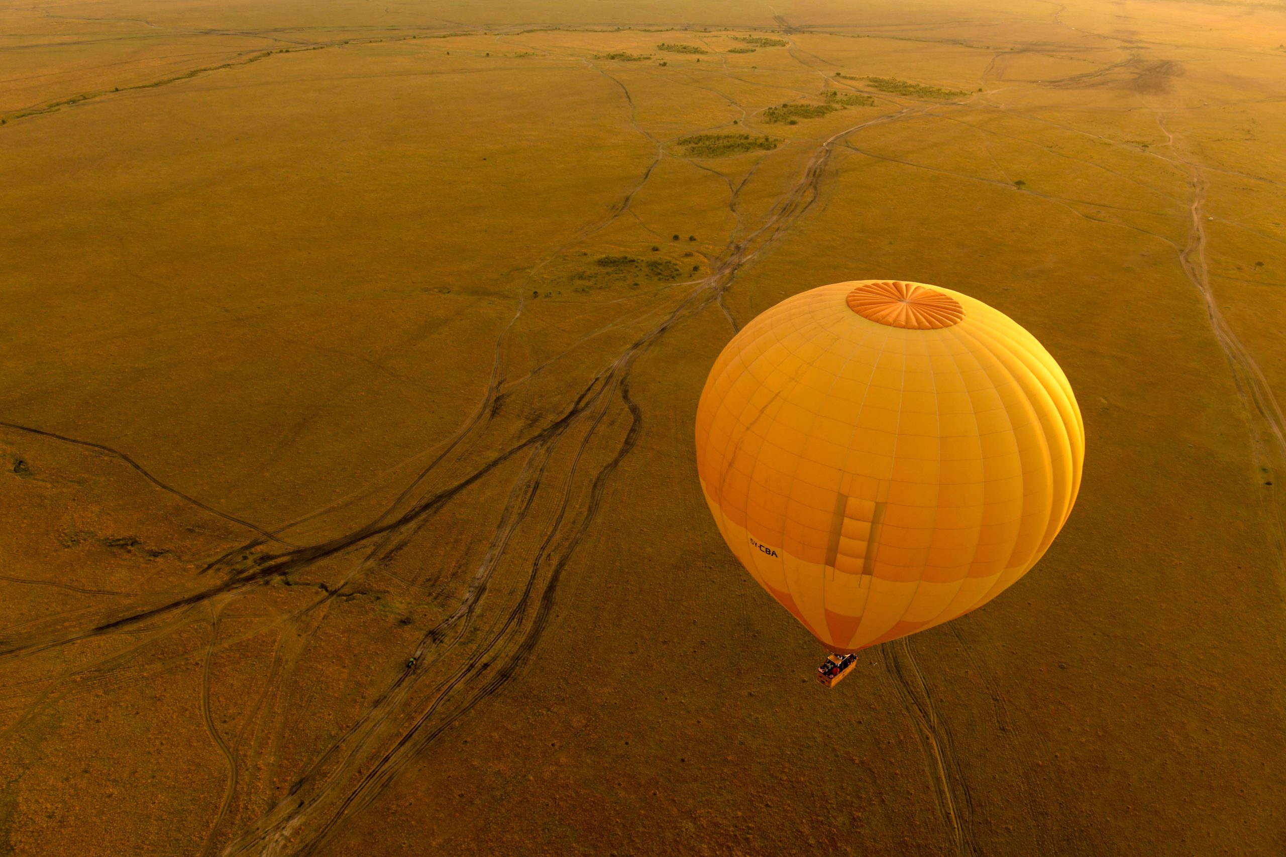 Kenya Luxury Safaris hot air balloon above the Maasai Mara