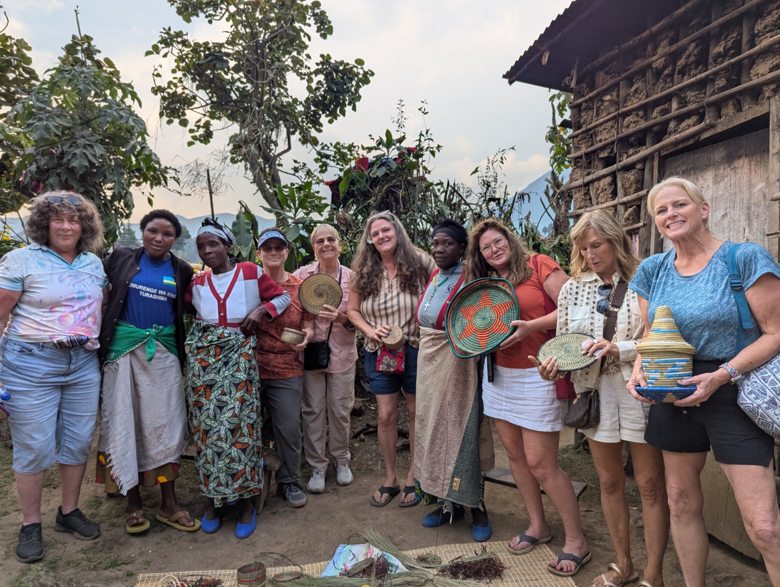 Local guide and travellers during a Rwanda coffee experience